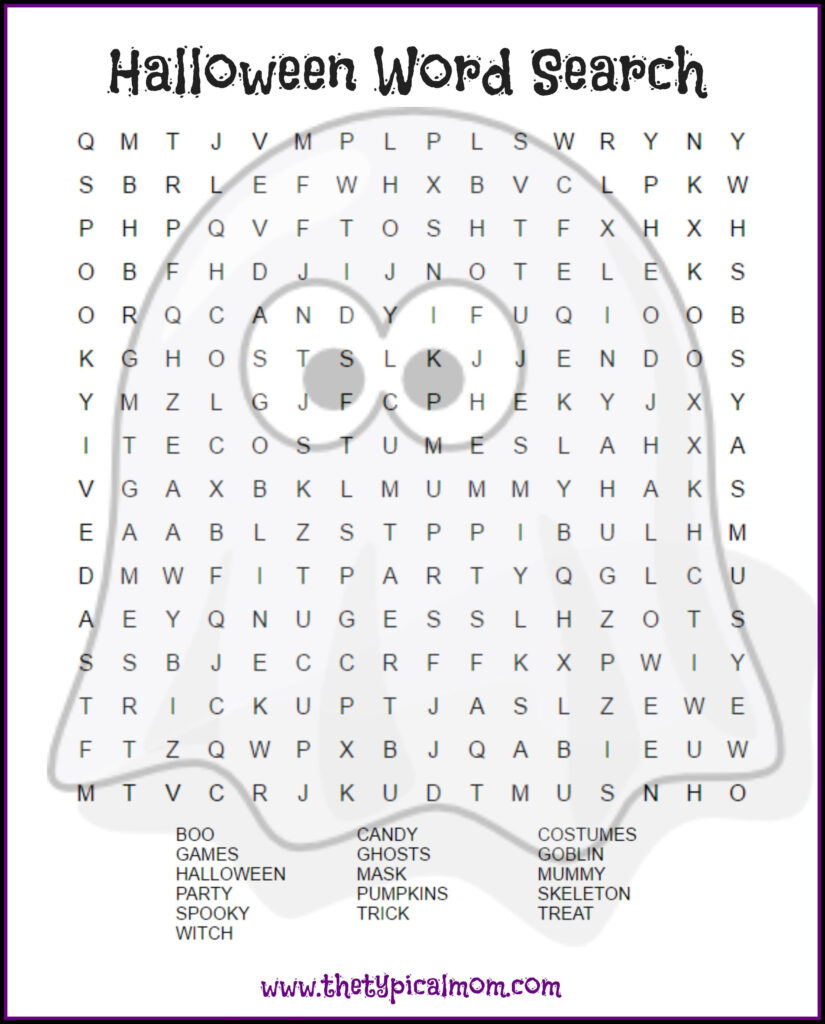 2 Free Halloween Word Search Printable Pages | Halloween