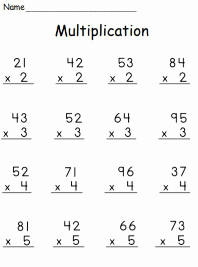 21 Digit Multiplication Worksheets Top Multiplication 2