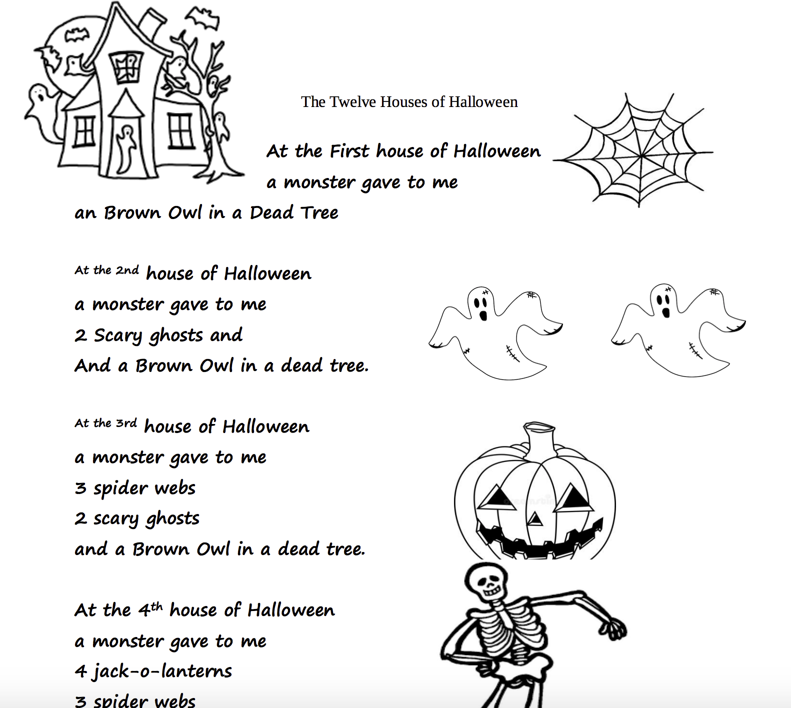 halloween worksheets 4th grade