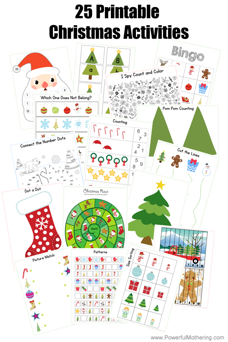25 Printable Christmas Activities For Preschoolers And Older