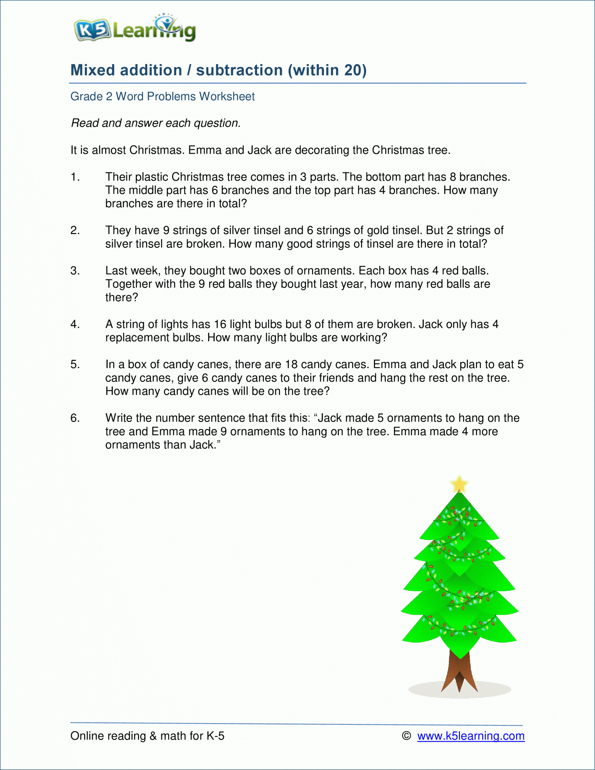 2Nd Grade Math Word Problem Worksheets - Free And Printable