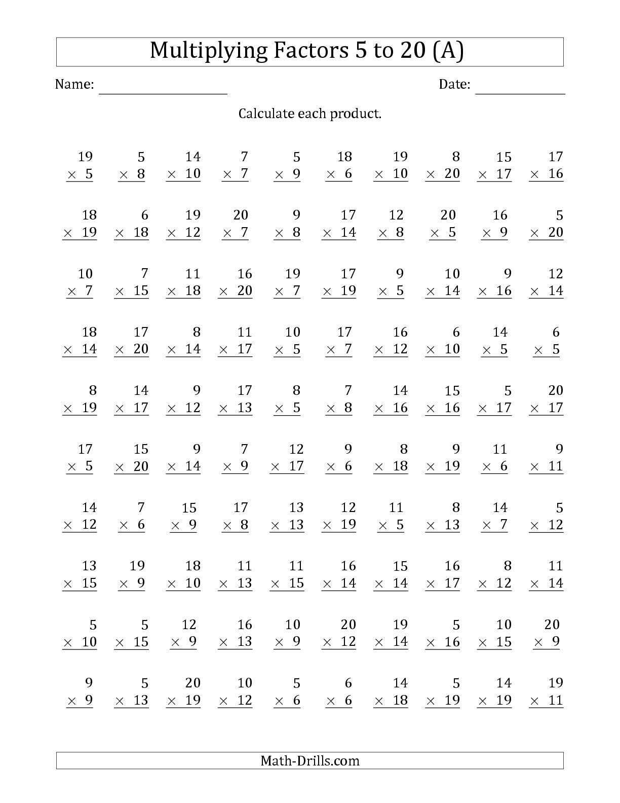 2Nd Grade Multiplication Free Math Worksheets 3Rd Addition