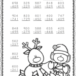 3.nbt.2 Christmas Themed 3 Digit Subtraction With Regrouping