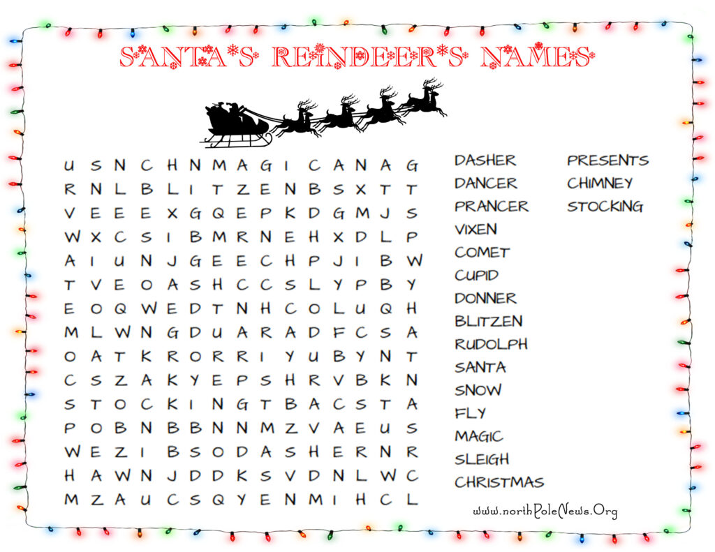 37 Free Christmas Word Search Puzzles For Kids