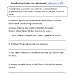 3Rd Grade Common Core | Language Worksheets | Conjunctions