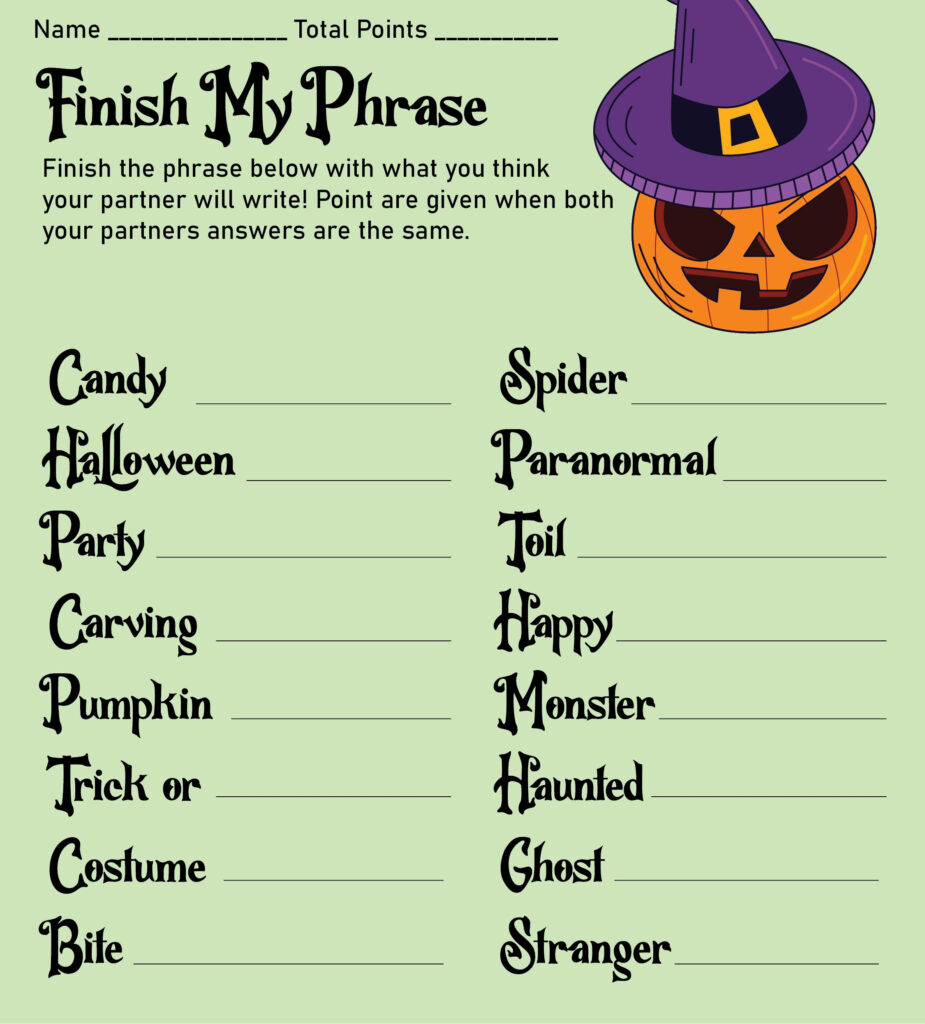 4 Best Halloween Party Games Printables Free   Printablee