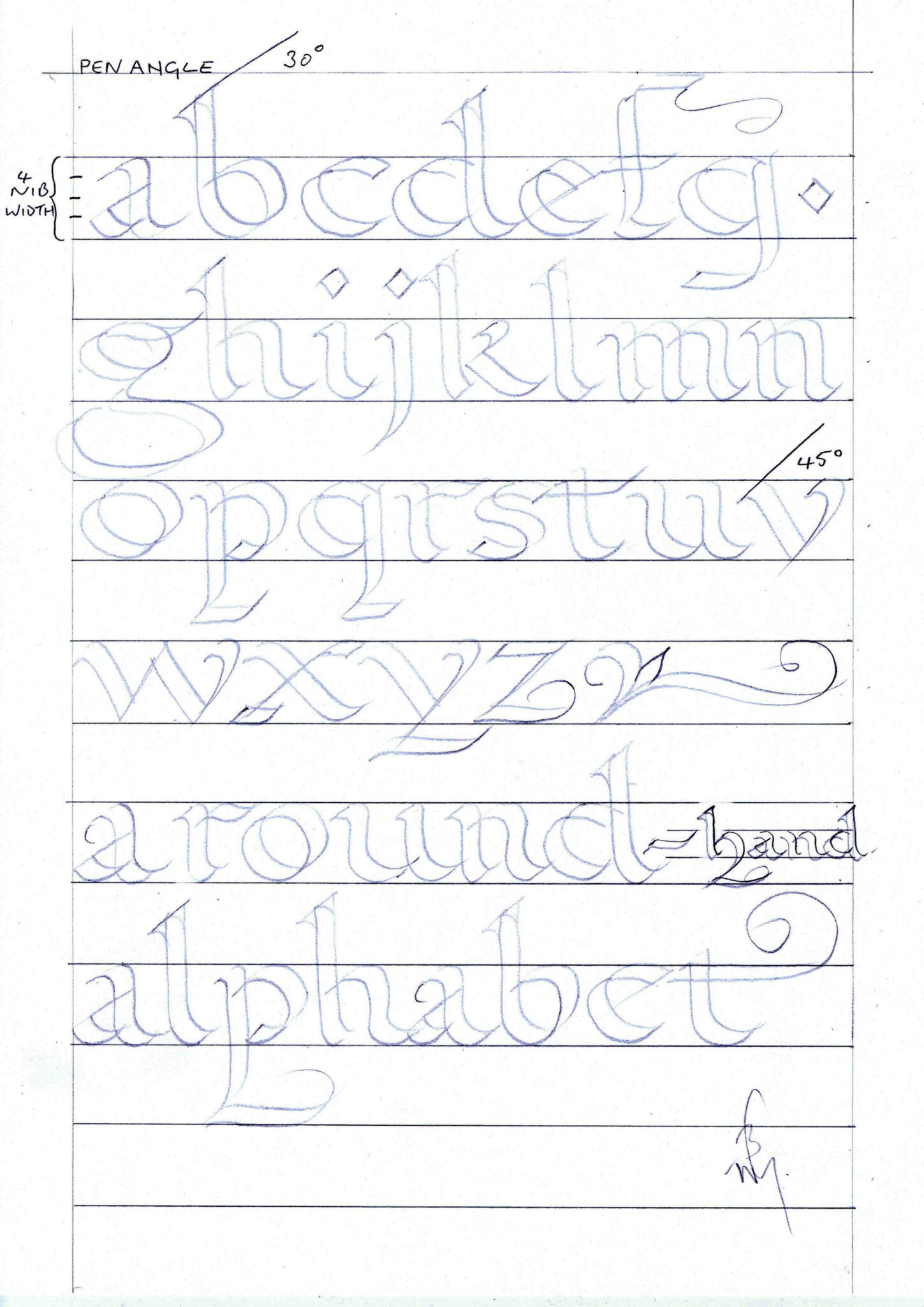 43 Excelent Calligraphy Alphabet For Beginners Worksheets ...