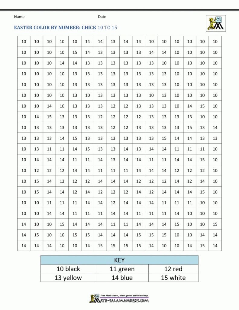 46 Outstanding Multiplication Colornumber Worksheets