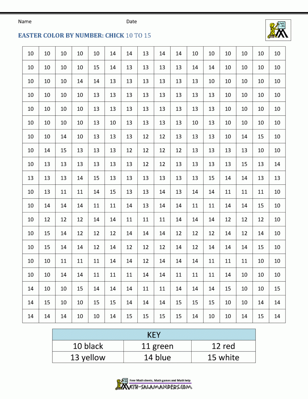 46 Outstanding Multiplication Colornumber Worksheets