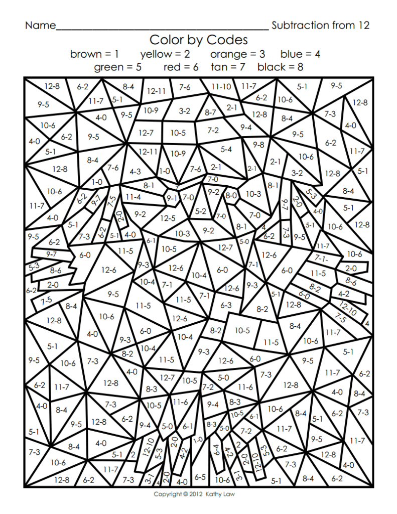 49 Extraordinary Maths Calculated Colouring Worksheets