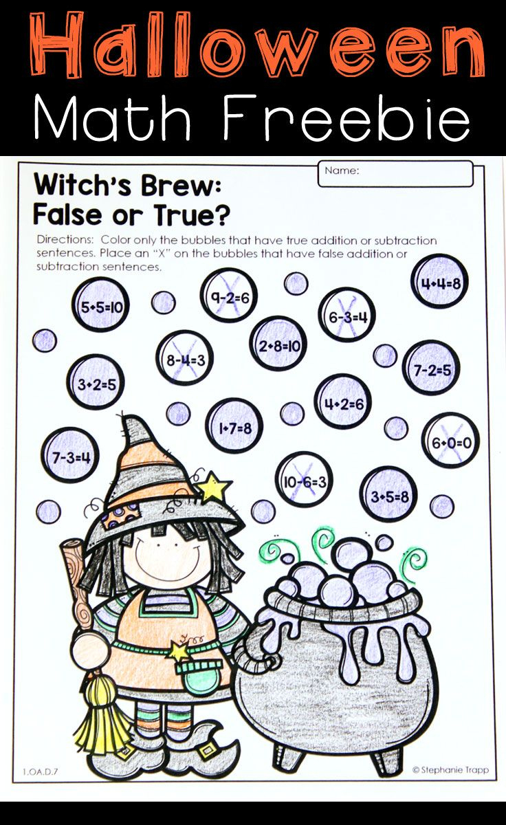 4Th Grade Halloween Math Worksheets Number Names Fun