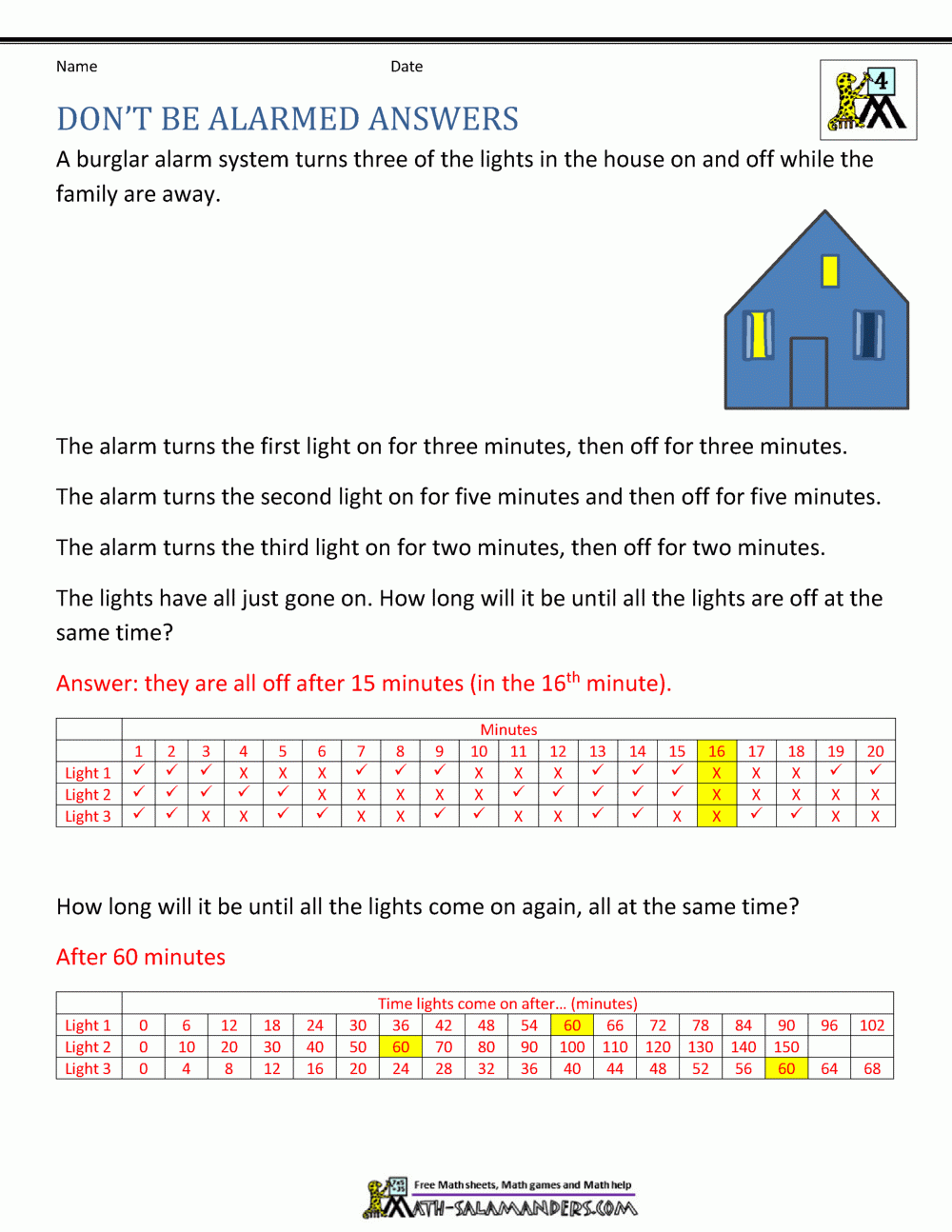 4Th Grade Math Problems