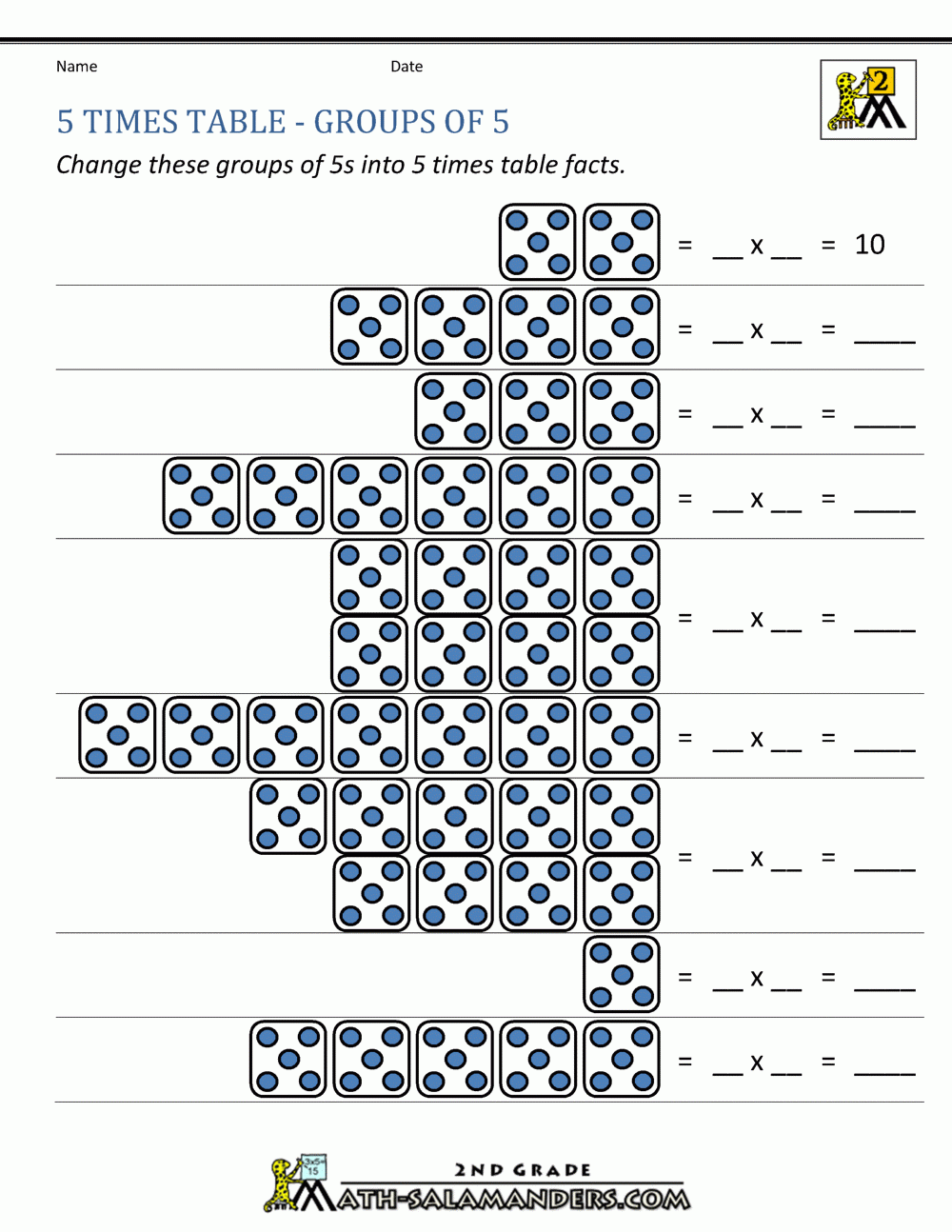 5 Times Table