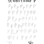 50 Ways To Letter "p" | Hand Lettering Worksheet, Hand