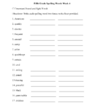5Th Grade Spelling Worksheets | Printable Worksheets And