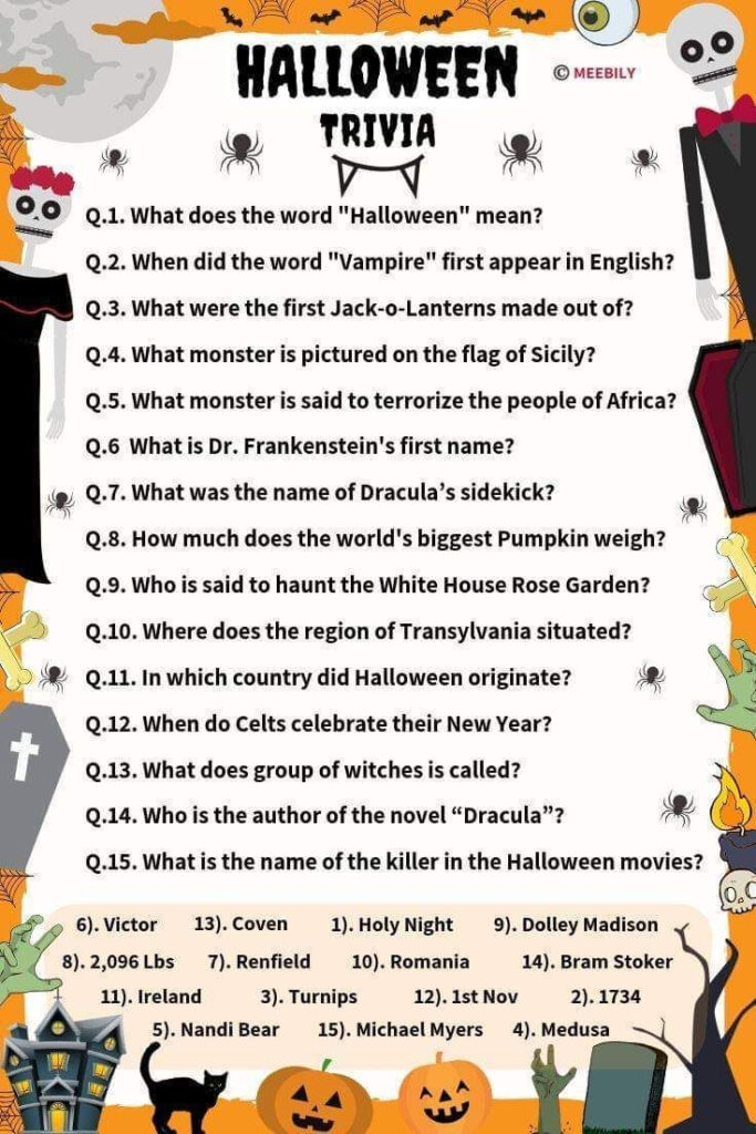 90+ Halloween Trivia Questions & Answers   Meebily