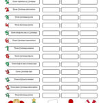 A 5 Minute Activity Christmas   English Esl Worksheets For