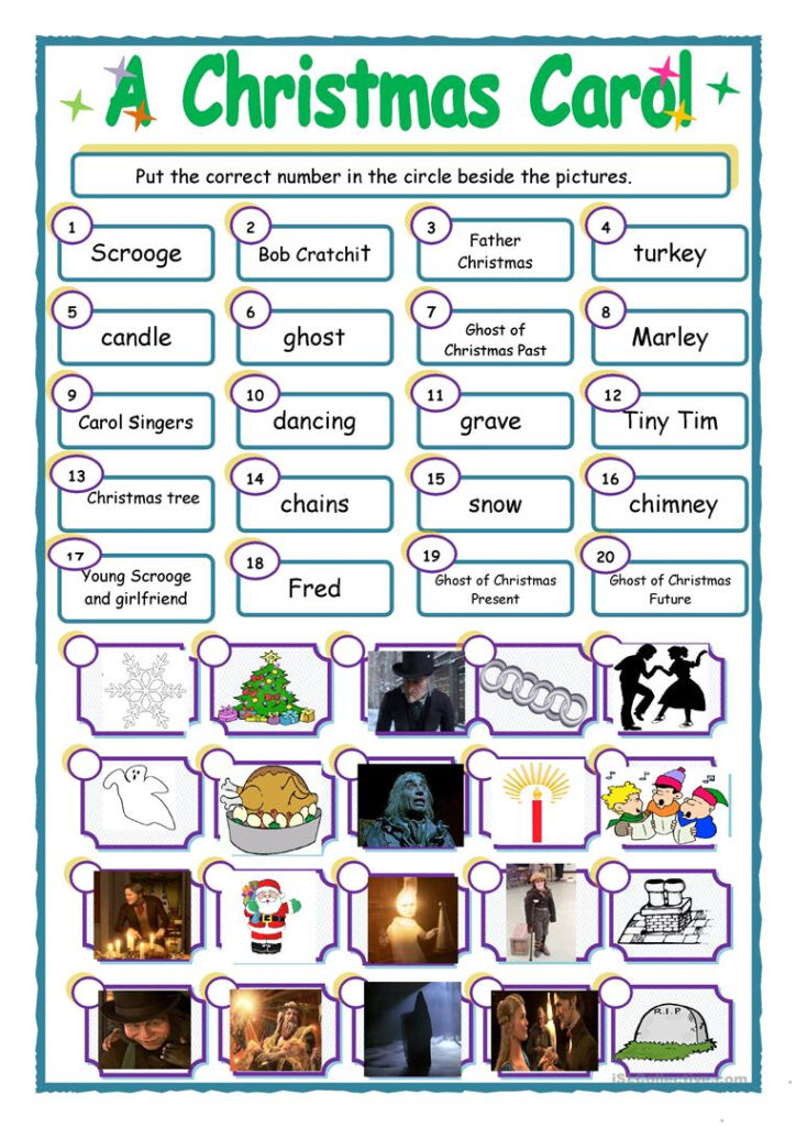 A Christmas Carol' Match Up English Esl Worksheets For A Christmas Carol' Match Up English Esl Worksheets For