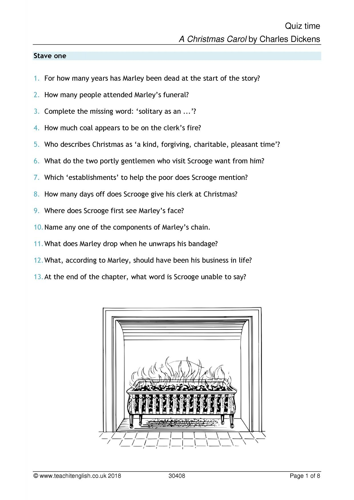 A Christmas Carol Quiz | Ks4