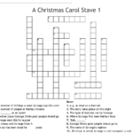 A Christmas Carol Stave 1 Crossword   Wordmint
