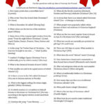 A Christmas Quiz Questions Worksheet Free Esl Printable