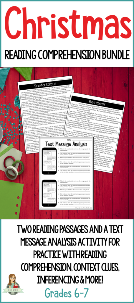 A Christmas Reading Comprehension Bundle That Includes