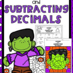 Adding And Subtracting Decimals: Colornumber Halloween