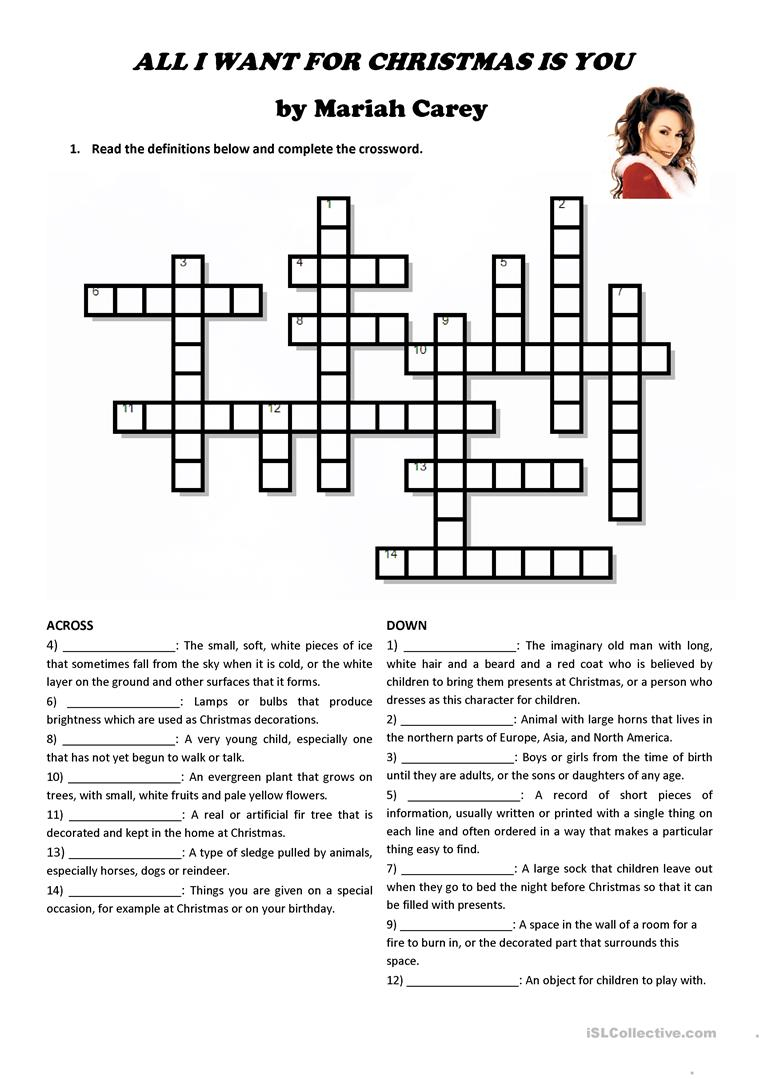 All I Want For Christmas Is You&amp;quot; (Crossword And Song