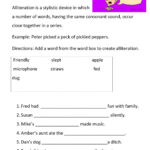 Alliteration Interactive Worksheet