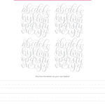 Alphabet Calligraphy Free Practice Sheets Dawn Nicole