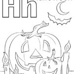 Alphabet Coloring Pages H Is For Halloween Words And Page