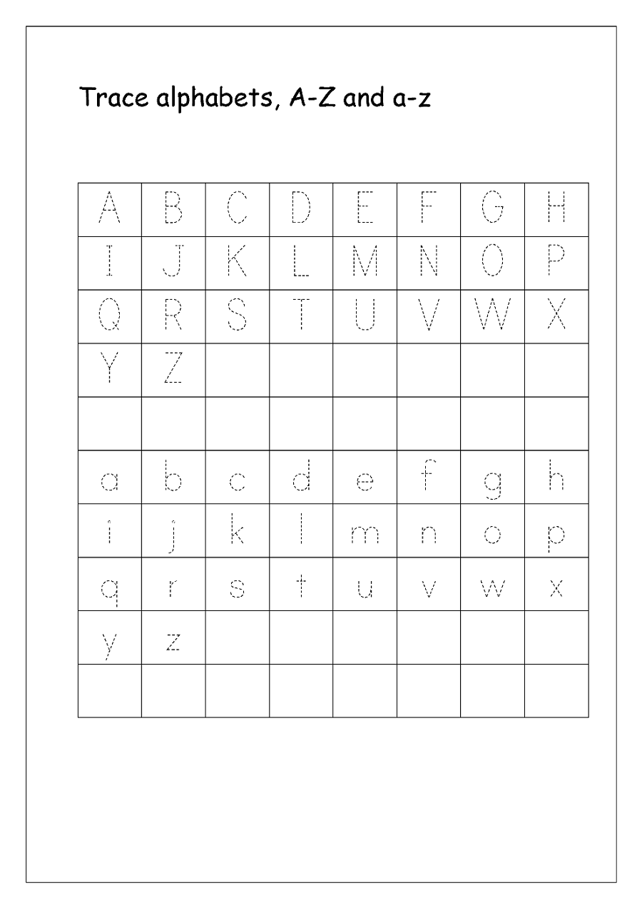 Alphabet Tracing For Kids A-Z | Alphabet Tracing Worksheets