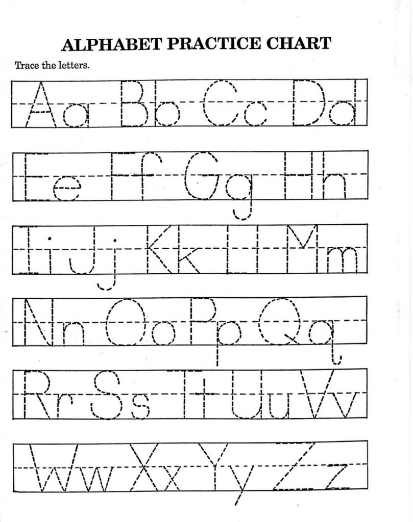 Alphabet Tracing Worksheets Free Activities For Kids With Alphabet Tracing Worksheets For 6 Year Olds