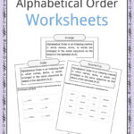 Alphabetical Order Worksheets, Examples & Definition