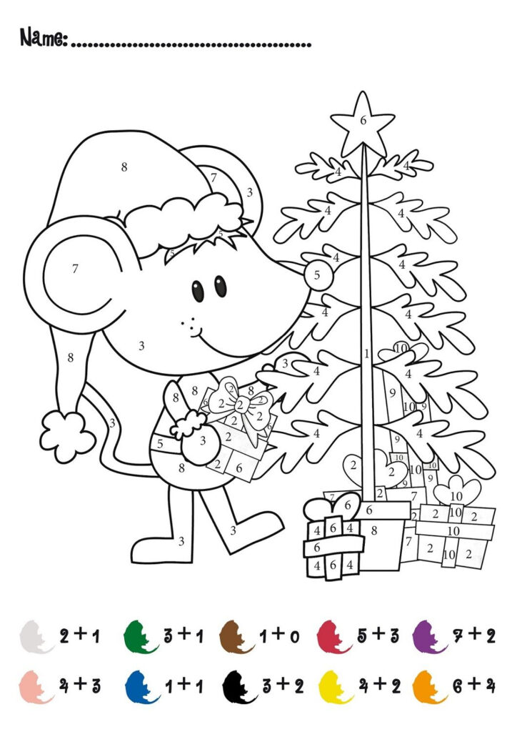 Amazing Multiplication Coloring Sheets Puzzles Christmas
