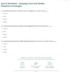 Analogies Worksheet With Answer Key Quiz & Worksheet