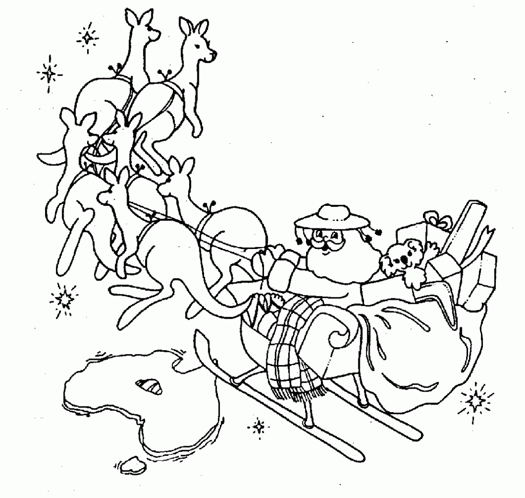 Australia Xmas Coloring Pages | Christmas Coloring