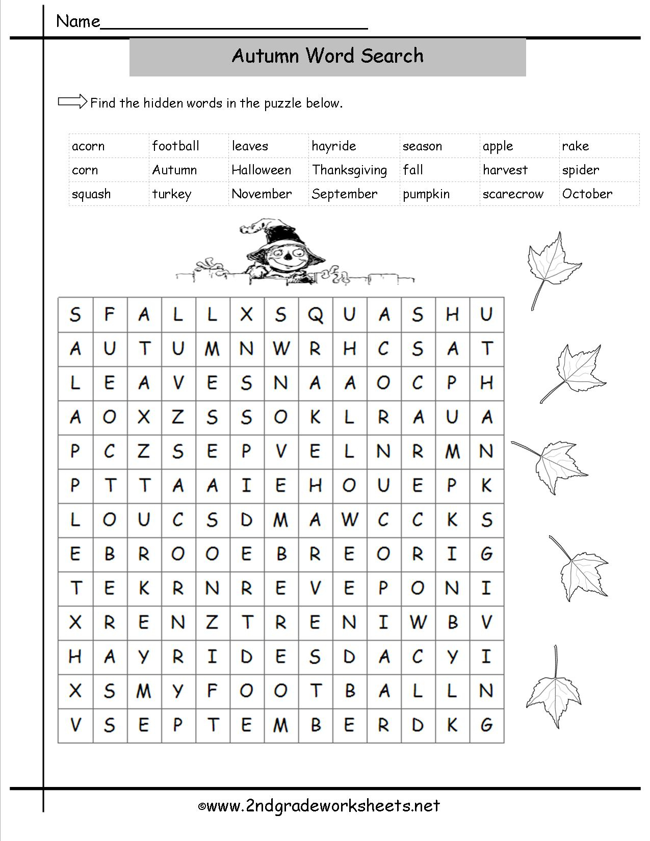 Autumn Writing Worksheet Printables | Printable Worksheets