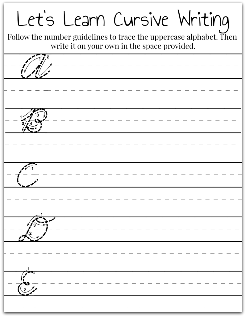 Basic Cursive Writing Coloring Pages Worksheets For 3Rd
