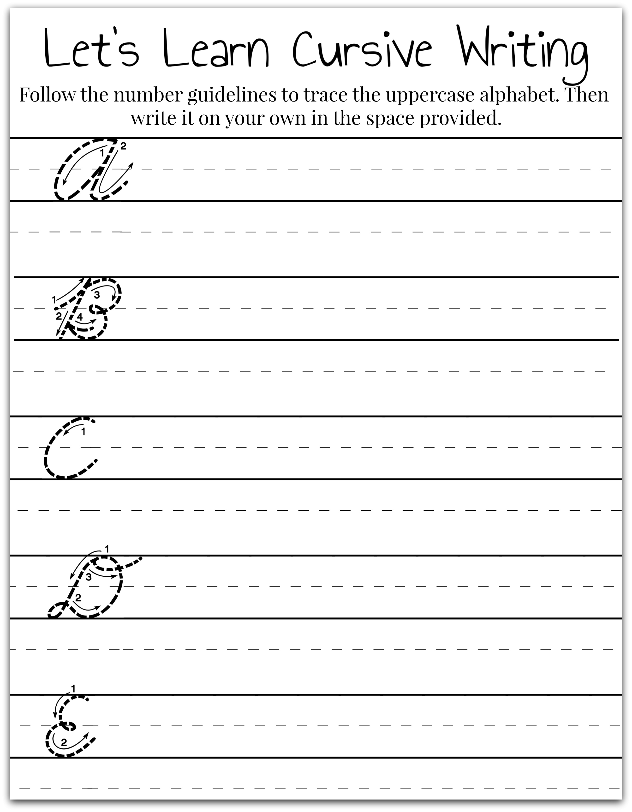 Basic Cursive Writing Coloring Pages Worksheets For 3Rd