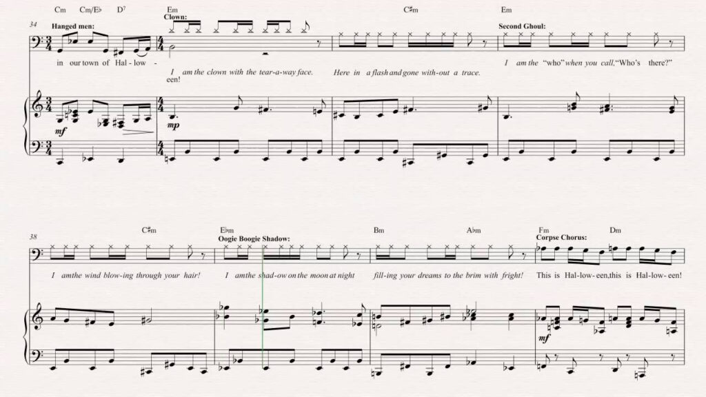 Bassoon   This Is Halloween   The Nightmare Before Christmas   Sheet Music,  Chords, & Vocals