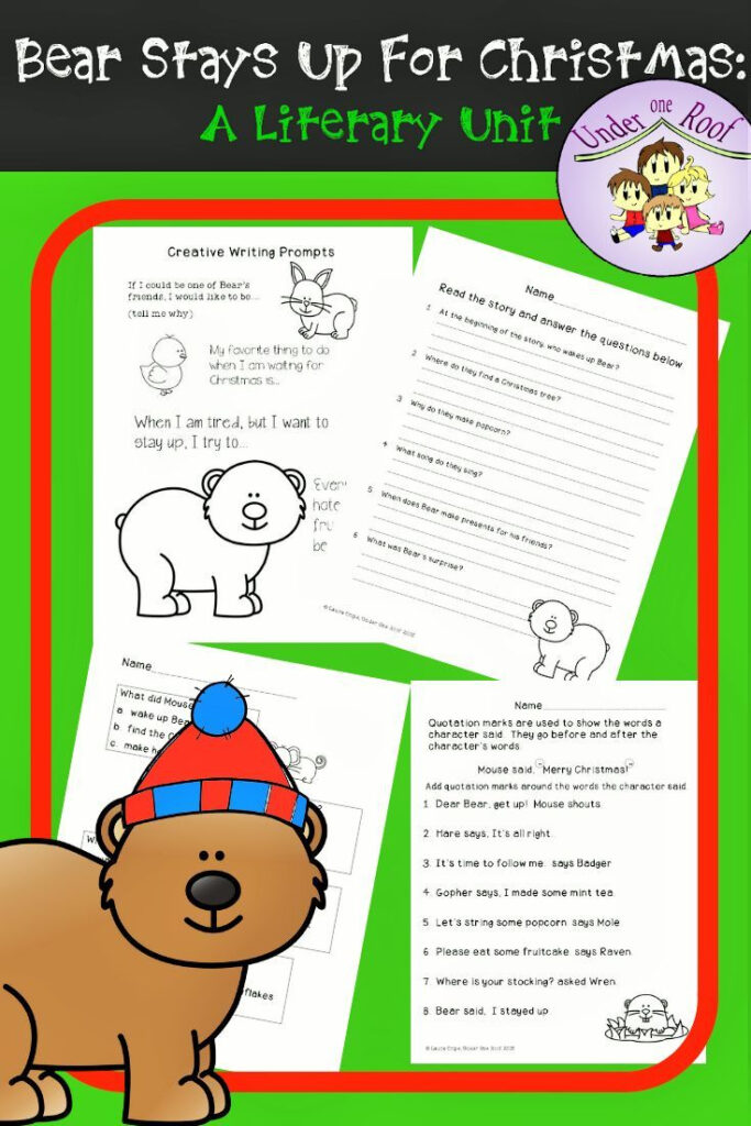 Bear Stays Up For Christmas: Literacy Activities + Tpt