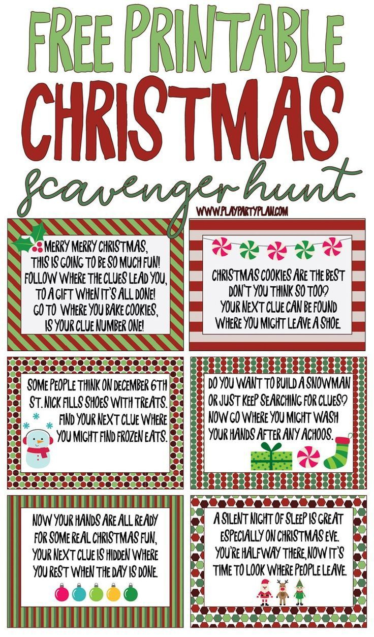 Best Ever Christmas Scavenger Hunt - Play Party Plan