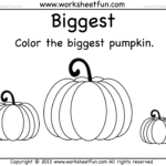 Biggest And Smallest Pumpkin – 2 Worksheets / Free Printable