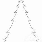 Blank Christmas Tree Coloring Page Pages Worksheets Stunning