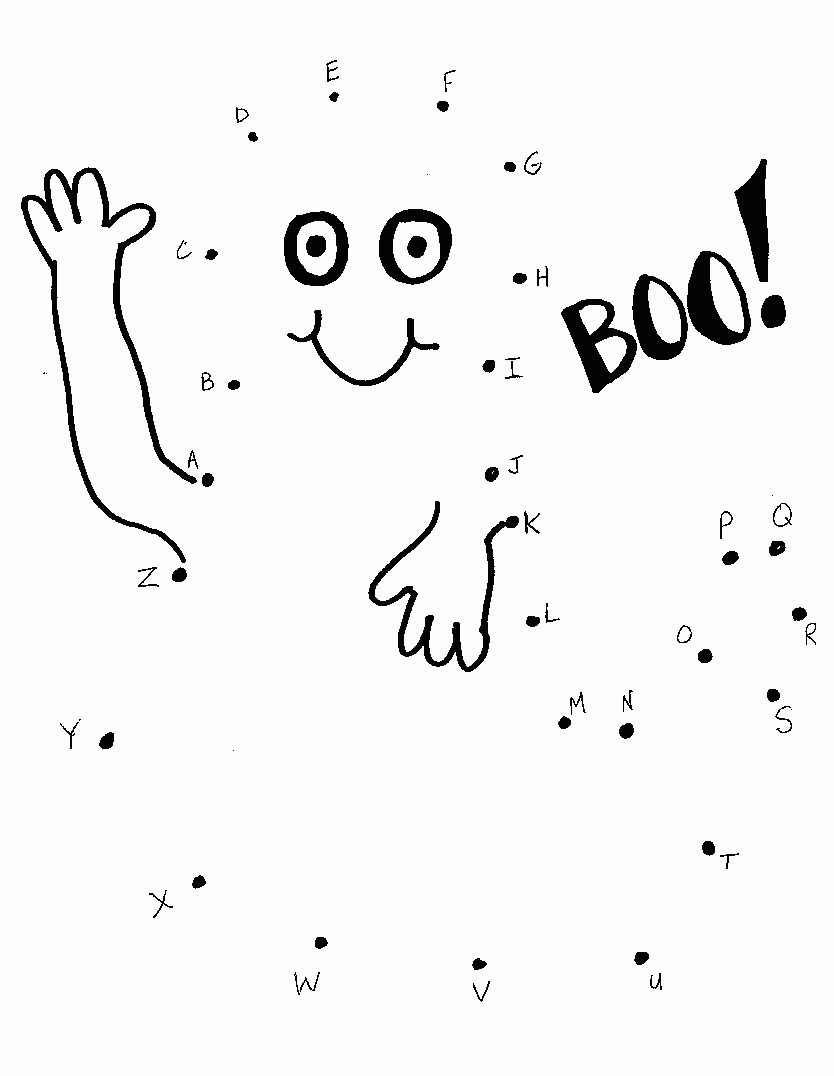 Boo-Alphabet-Dot-To-Dot.gif (834×1076) | Halloween