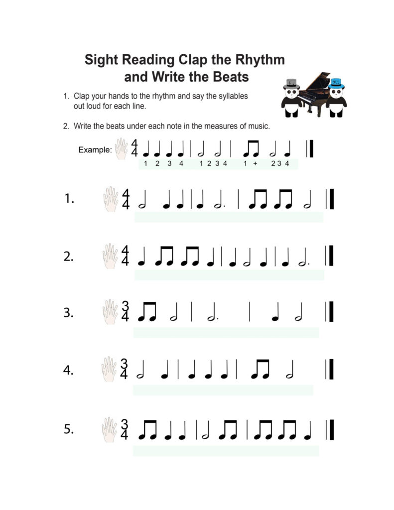 Book Piano Lesson Music Worksheets Pandastic Designs