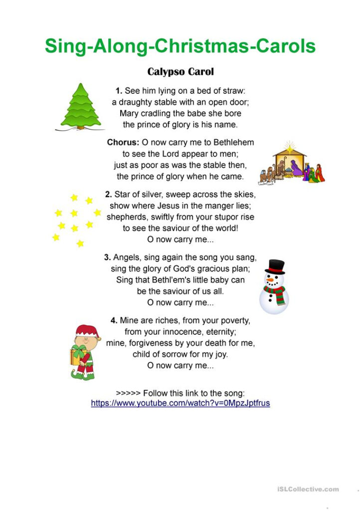 Calypso Carol   Sing Along Christmas Songs   English Esl