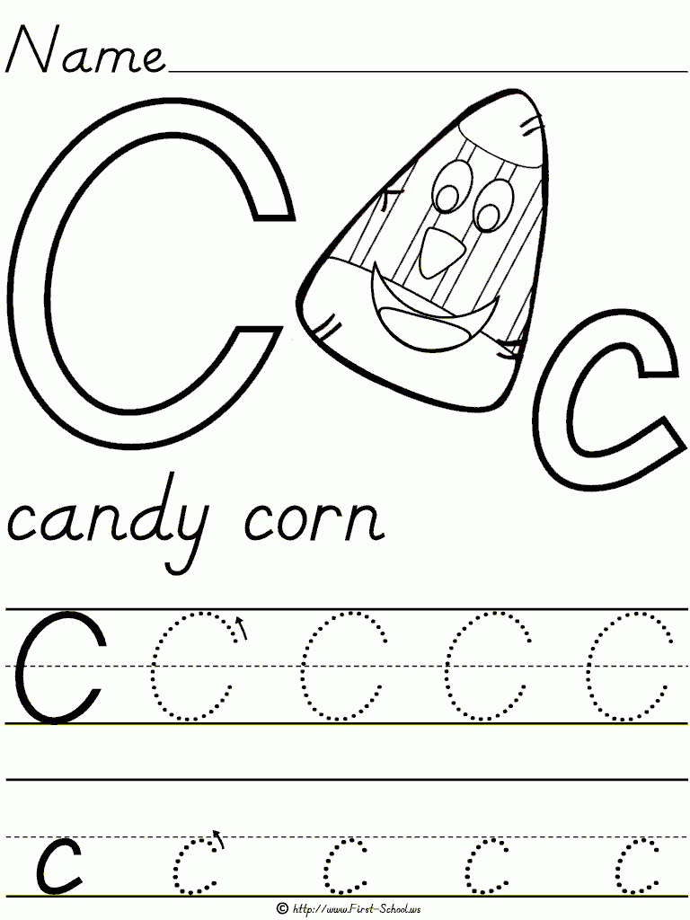 Candy Corn Letter &amp;quot;c&amp;quot; Worksheet | Alphabet Activities