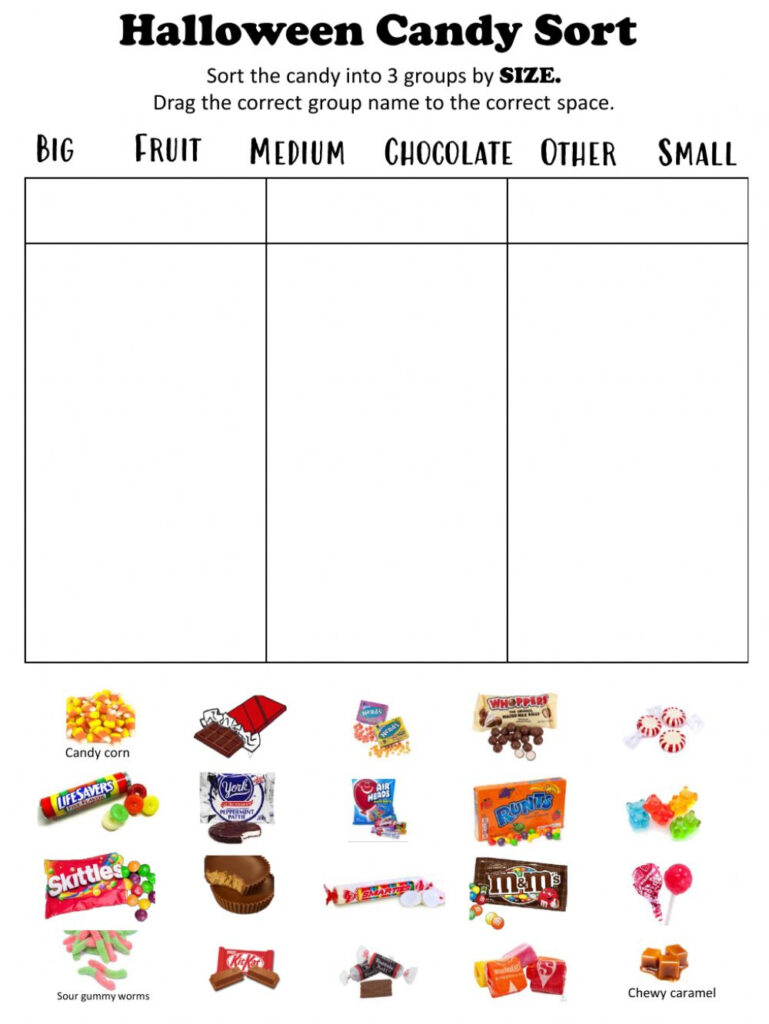 Candy Sorting Worksheet